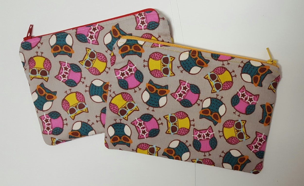 Owl zipper pouches